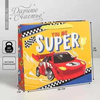 Пакет подарочный ламинированный горизонтальный, упаковка,