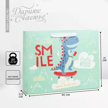 Пакет подарочный ламинированный горизонтальный, упаковка,