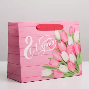 Пакет подарочный ламинированный горизонтальный, упаковка,