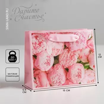 Пакет подарочный ламинированный горизонтальный, упаковка,