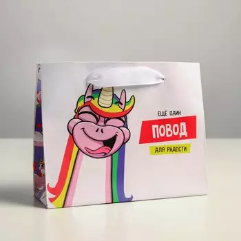 Пакет подарочный ламинированный горизонтальный, упаковка,