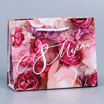 Пакет подарочный ламинированный горизонтальный, упаковка,