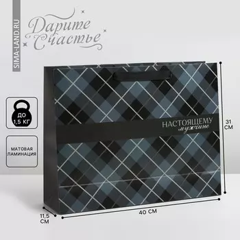 Пакет подарочный ламинированный горизонтальный, упаковка,