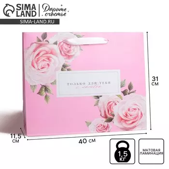 Пакет подарочный ламинированный горизонтальный, упаковка,