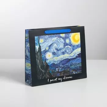 Пакет подарочный ламинированный горизонтальный, упаковка, i paint my dream, m 30 х 26 х 9 см