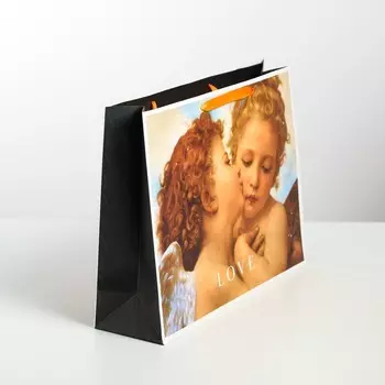 Пакет подарочный ламинированный, упаковка, love, l 40 х 31 х 11.5 см