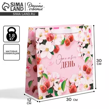 Пакет подарочный ламинированный квадратный, упаковка,