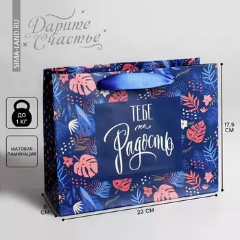 Пакет подарочный ламинированный, упаковка,