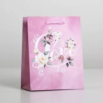 Пакет подарочный ламинированный, упаковка,