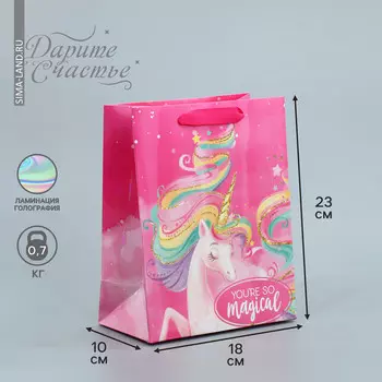 Пакет подарочный ламинированный, упаковка,