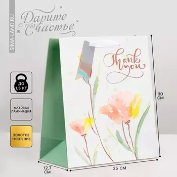 Пакет подарочный ламинированный, упаковка,