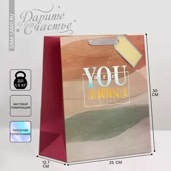 Пакет подарочный ламинированный, упаковка,