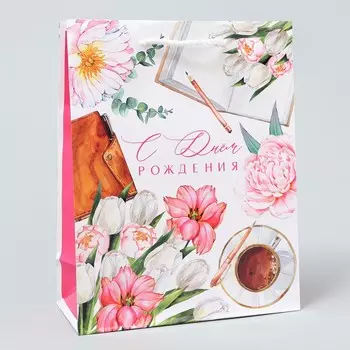 Пакет подарочный ламинированный, упаковка,