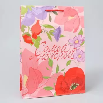 Пакет подарочный ламинированный, упаковка,