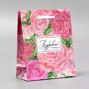 Пакет подарочный ламинированный, упаковка,