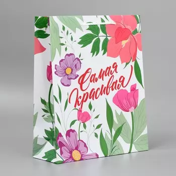 Пакет подарочный ламинированный, упаковка,