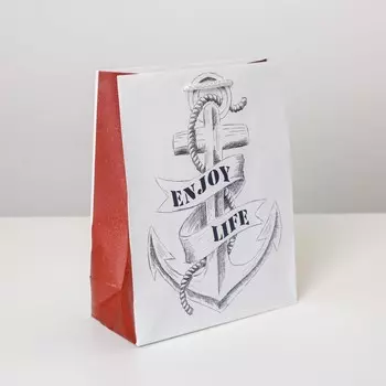 Пакет подарочный ламинированный, упаковка, enjoy, ms 18 х 23 х 8 см