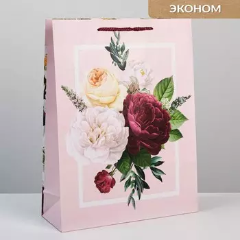 Пакет подарочный ламинированный, упаковка, love, l 28 х 38 х 9 см