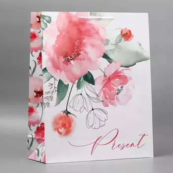 Пакет подарочный ламинированный, упаковка, present, 40 х 49 х 15 см