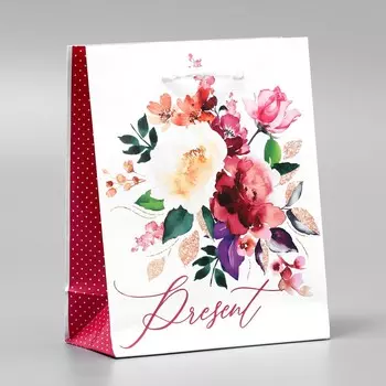 Пакет подарочный ламинированный, упаковка, present, s 12 х 15 х 5.5 см