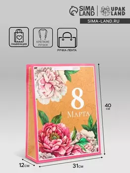 Пакет подарочный ламинированный вертикальный