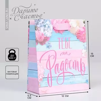 Пакет подарочный ламинированный вертикальный, упаковка,