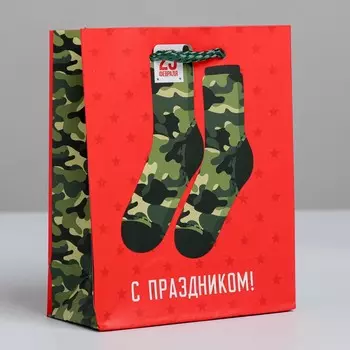 Пакет подарочный ламинированный вертикальный, упаковка,