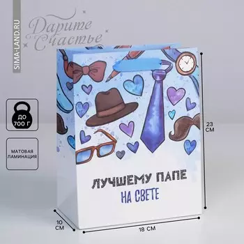 Пакет подарочный ламинированный вертикальный, упаковка,