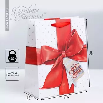 Пакет подарочный ламинированный вертикальный, упаковка,