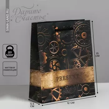 Пакет подарочный ламинированный вертикальный, упаковка,
