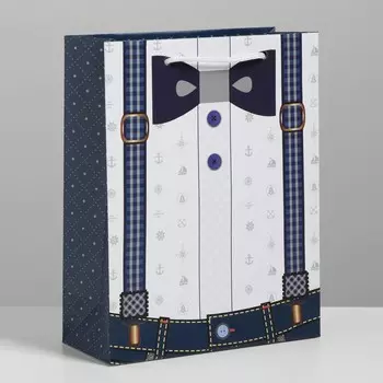 Пакет подарочный ламинированный вертикальный, упаковка,