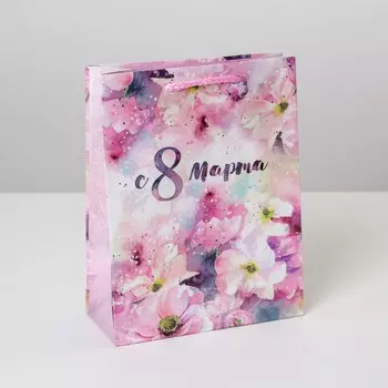 Пакет подарочный ламинированный вертикальный, упаковка,