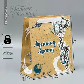 Пакет подарочный ламинированный вертикальный, упаковка,