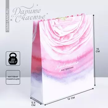 Пакет подарочный ламинированный вертикальный, упаковка,