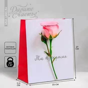 Пакет подарочный ламинированный вертикальный, упаковка,