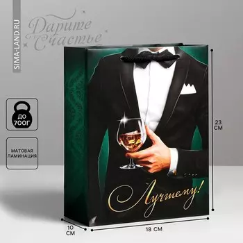 Пакет подарочный ламинированный вертикальный, упаковка,