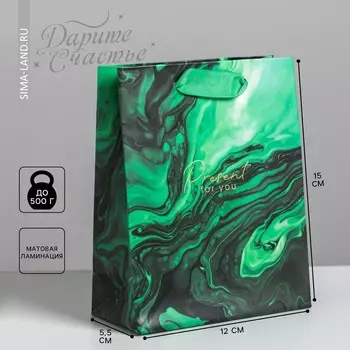 Пакет подарочный ламинированный вертикальный, упаковка,