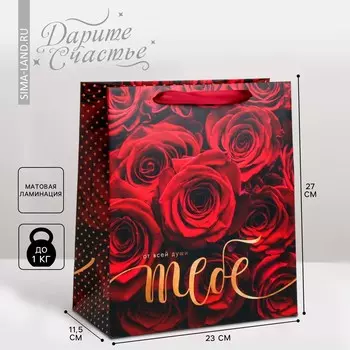 Пакет подарочный ламинированный вертикальный, упаковка,