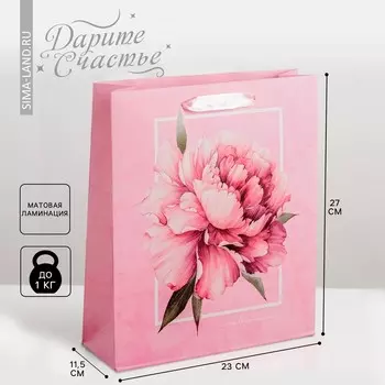 Пакет подарочный ламинированный вертикальный, упаковка,