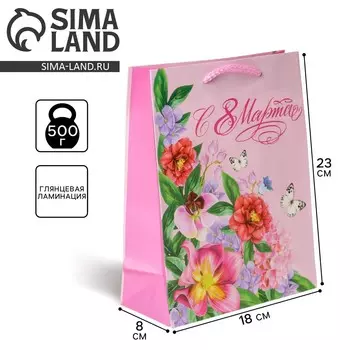 Пакет подарочный ламинированный вертикальный, упаковка,