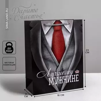 Пакет подарочный ламинированный вертикальный, упаковка,