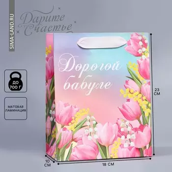 Пакет подарочный ламинированный вертикальный, упаковка,