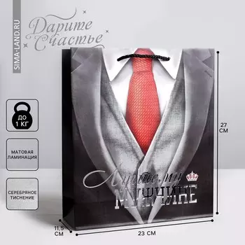 Пакет подарочный ламинированный вертикальный, упаковка,