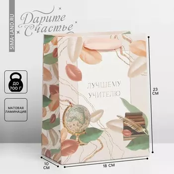 Пакет подарочный ламинированный вертикальный, упаковка,