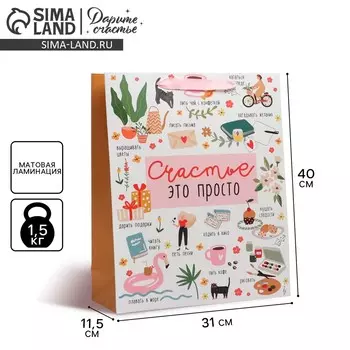 Пакет подарочный ламинированный вертикальный, упаковка,