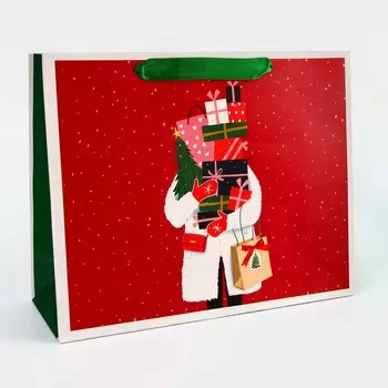 Пакет подарочный новогодний ламинированный