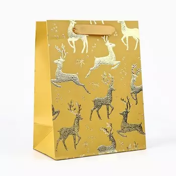 Пакет подарочный новогодний ламинированный