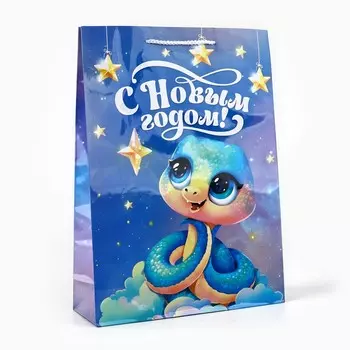Пакет подарочный новогодний ламинированный