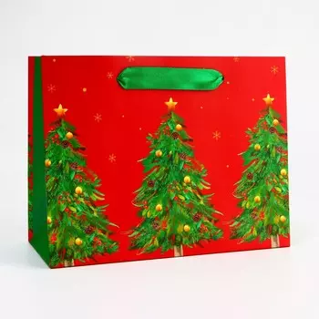 Пакет подарочный новогодний ламинированный