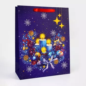 Пакет подарочный новогодний ламинированный